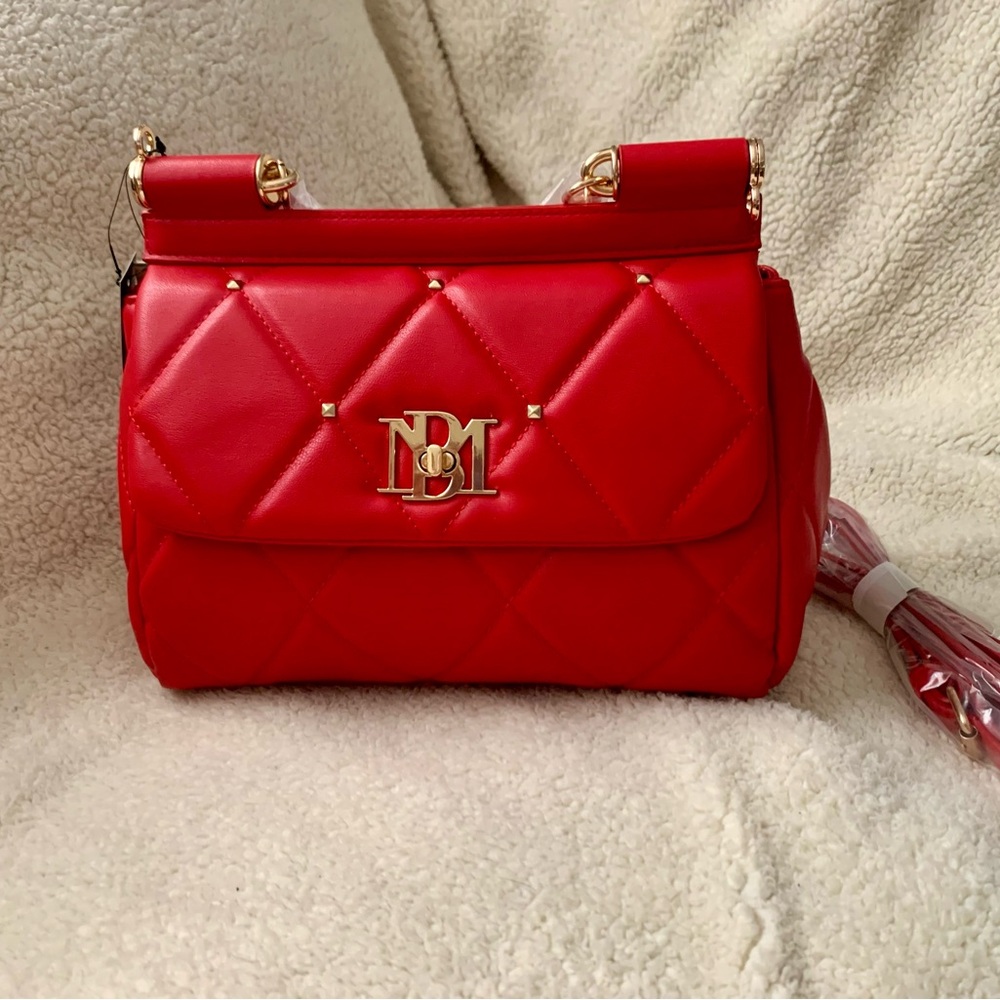 Badgley Mischka Scarlet Quilted Satchel